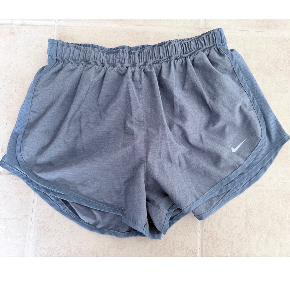 Nike Dri Fit Womens Running‎ Shorts Gray Size L Athletic Gym Workout